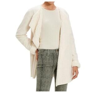UGG cream fur trim winter coat sz M